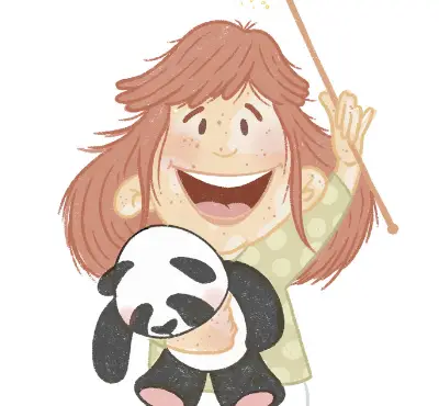 Smiling girl with a teddy bear